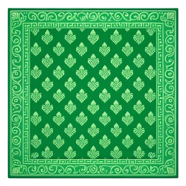 traditional patterned green carpet sticker