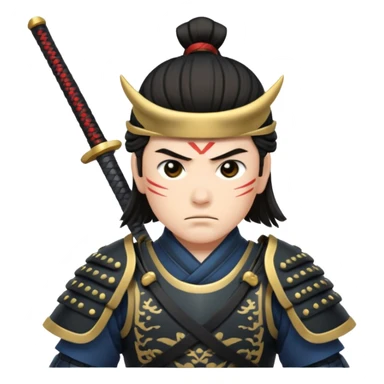 japan samurai fighting sticker