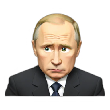 sad putin sticker