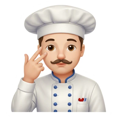 French chef kissing his pinched fingers sticker