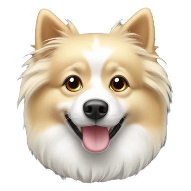 White and blonde spots spitz sticker