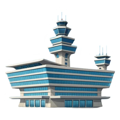 building of big airport png sticker