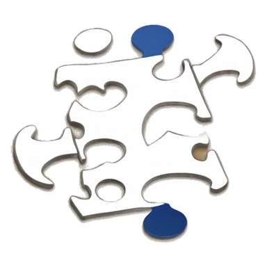 Two puzzle pieces seperated sticker