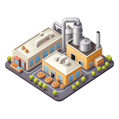Isometric bake factory  sticker