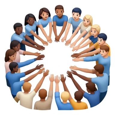 Authentic blue circle people connection. Instead of "networking," it's about cultivating meaningful relationships, being transparent, and lifting each other up. sticker