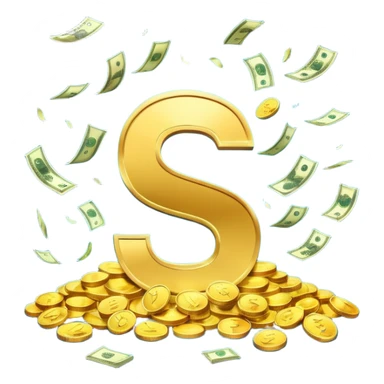 Letters A A C with money falling around it sticker