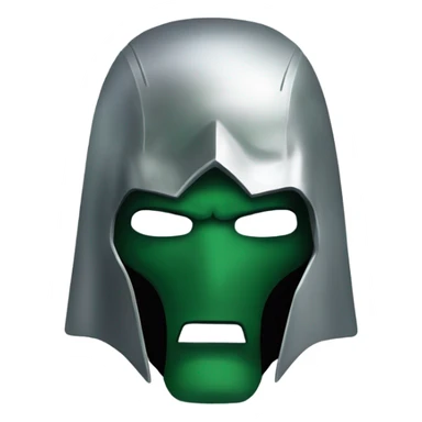 Doctor-doom head with silver mask  sticker