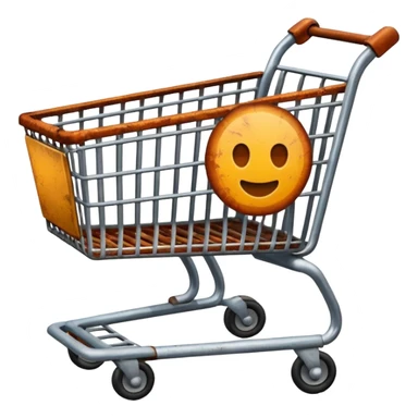 shopping cart vintage like a sticker sticker