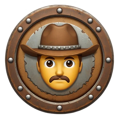  brown western badge sticker