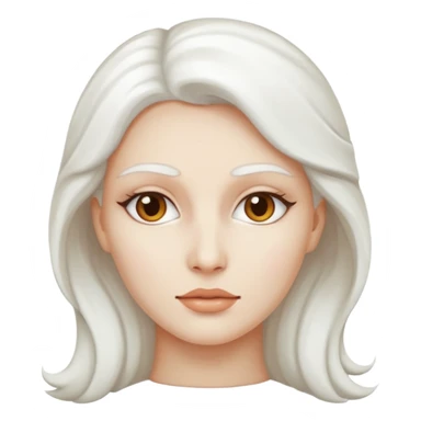 Marble style statue of woman face full white sticker