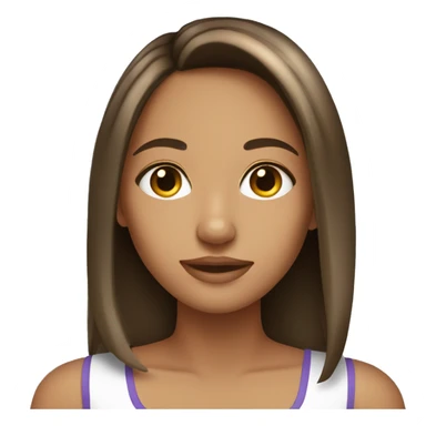 pretty brunette girl with highlights  sticker