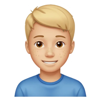 boy teenager with acne smiling sticker