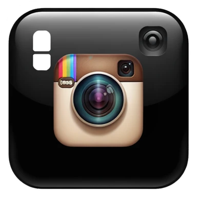 Logo instagram black  sticker