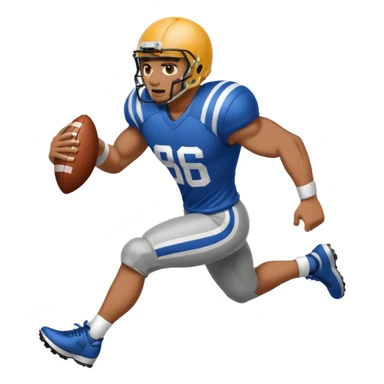 Football player Stiff arm while running sticker