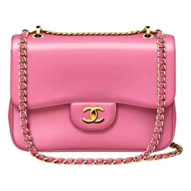 chanel pink bag with chain LIZA sticker