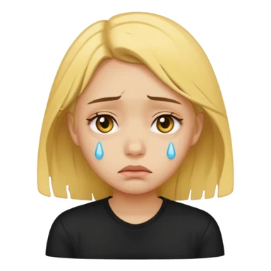 Niña triste amarilla sticker