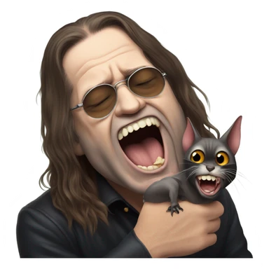 ozzy osbourne biting an animal like a bat sticker