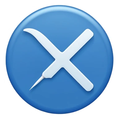 Generate an emoji A white tick in the blue circle.  sticker