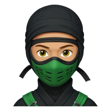 ninja with green mask sticker
