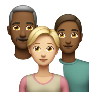 white family mother, father, a daughter and a son sticker