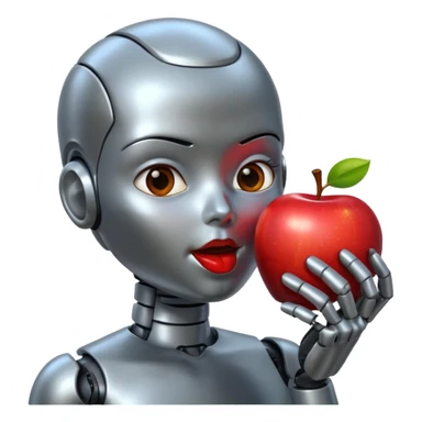android eating apple sticker