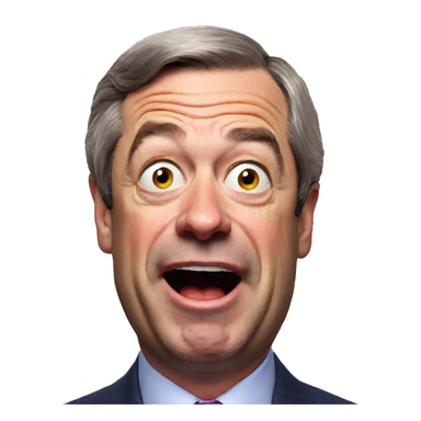 Nigel Farage pog expression sticker