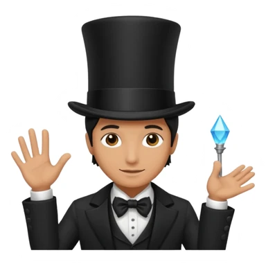 Magician with top hat,Street Performers. sticker