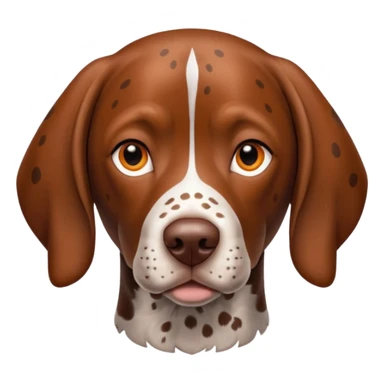 orange spotted face and back german short haired pointer sticker