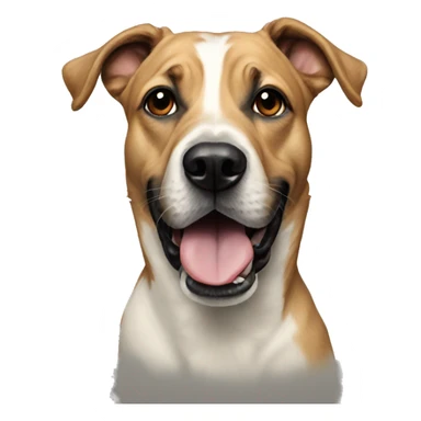 realistic dog portrait artwork sticker