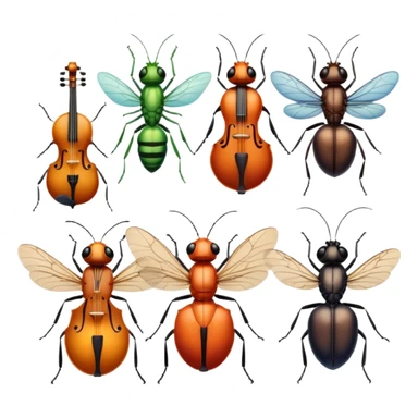 Musician Insects sticker