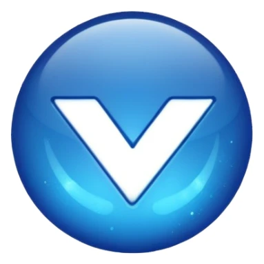 dark blue checkmark with sparkles sticker