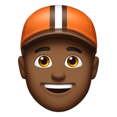 White guy Cleveland browns fan  sticker