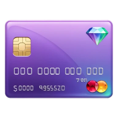 Purple gem credit card sticker