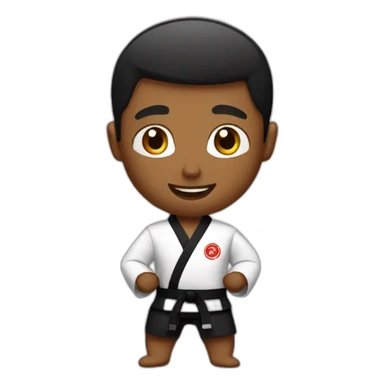 karate black belt with birthday cake sticker