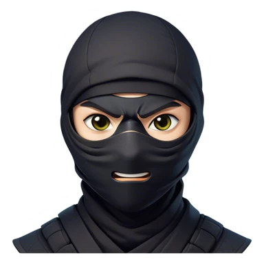 Clash of Clans aesthetic Comical Ninja Portrait Emoji, Head tilted dramatically with an exaggerated, fun expression and wide, comically expressive eyes peeking from a partially lifted mask, featuring a lean, agile form with playful stealth and natural skin tone, Simplified yet humorously expressive features, highly detailed, glowing with a slightly sassy shadowy glow, high shine, dramatic yet playful, stylized with an air of cheeky ninja mischief, soft glowing outline, capturing the essence of a meme-worthy ninja who blends humor with stealth into viral fame! sticker