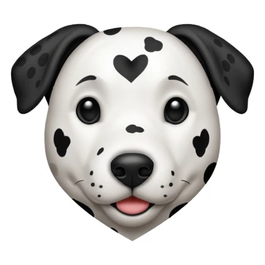 Dalmatian spotted heart sticker