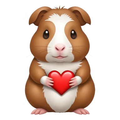Guineapig with a heart sticker