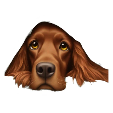 Irish setter and girl under blanket sticker