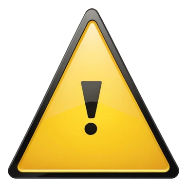 yellow warning triangle with 5 min in the middle sticker