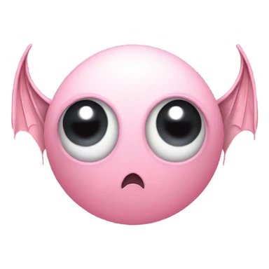 Light pink eyeball with bat wings sticker