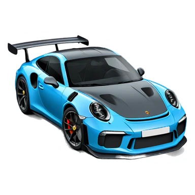 Blue Porsche 911 gt3 rs  sticker