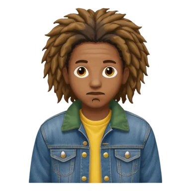 Rapper rasta hair back sticker