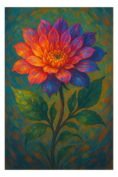 digital illustration of a flower sticker