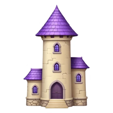 exile tower with purple roof and cream walls sticker