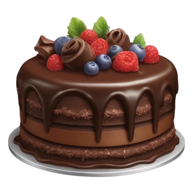 highly detailed rococo chocolate cake sticker