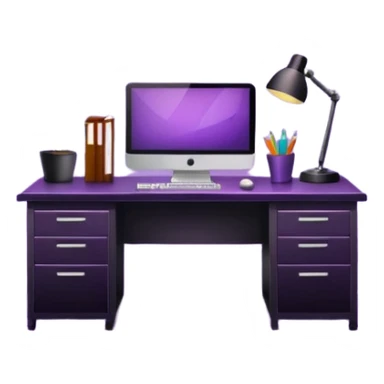 Purple Glitter office sticker