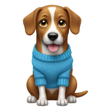 Dog with skibidi toilet jumper on sticker