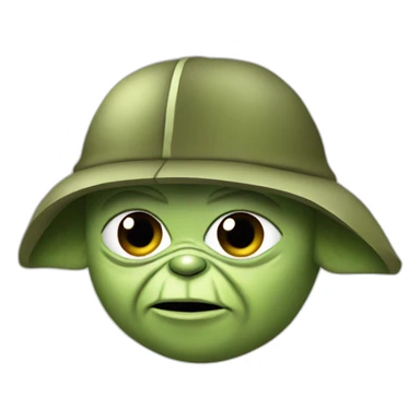 Yoda in cap military zsu sticker