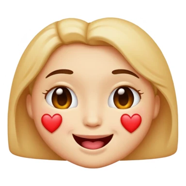 A single emoji that's feeling extreme happiness. Blushing and feeling in love. Grinning and smiling and making a kissy face. Something sweet and perfect to send to someone you love. Not a familiar love something deep and profound. Something unique. sticker
