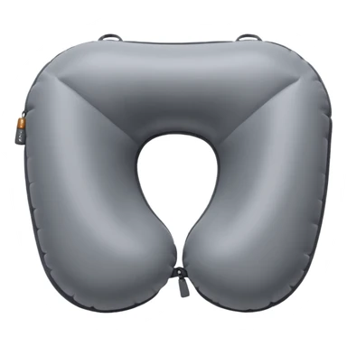 A compact inflatable travel pillow with a sleek surface and adjustable firmness. sticker